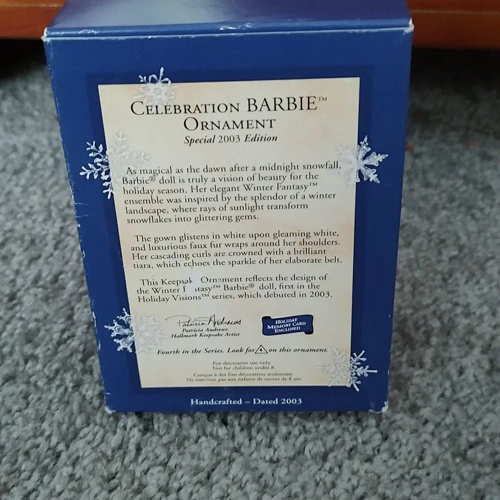 CELEBRATION BARBIE #4 Keepsake Ornament 2003 NEW